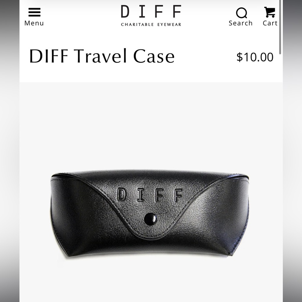 DIFF charitable eyewear black Travel Cases - ONE CASS